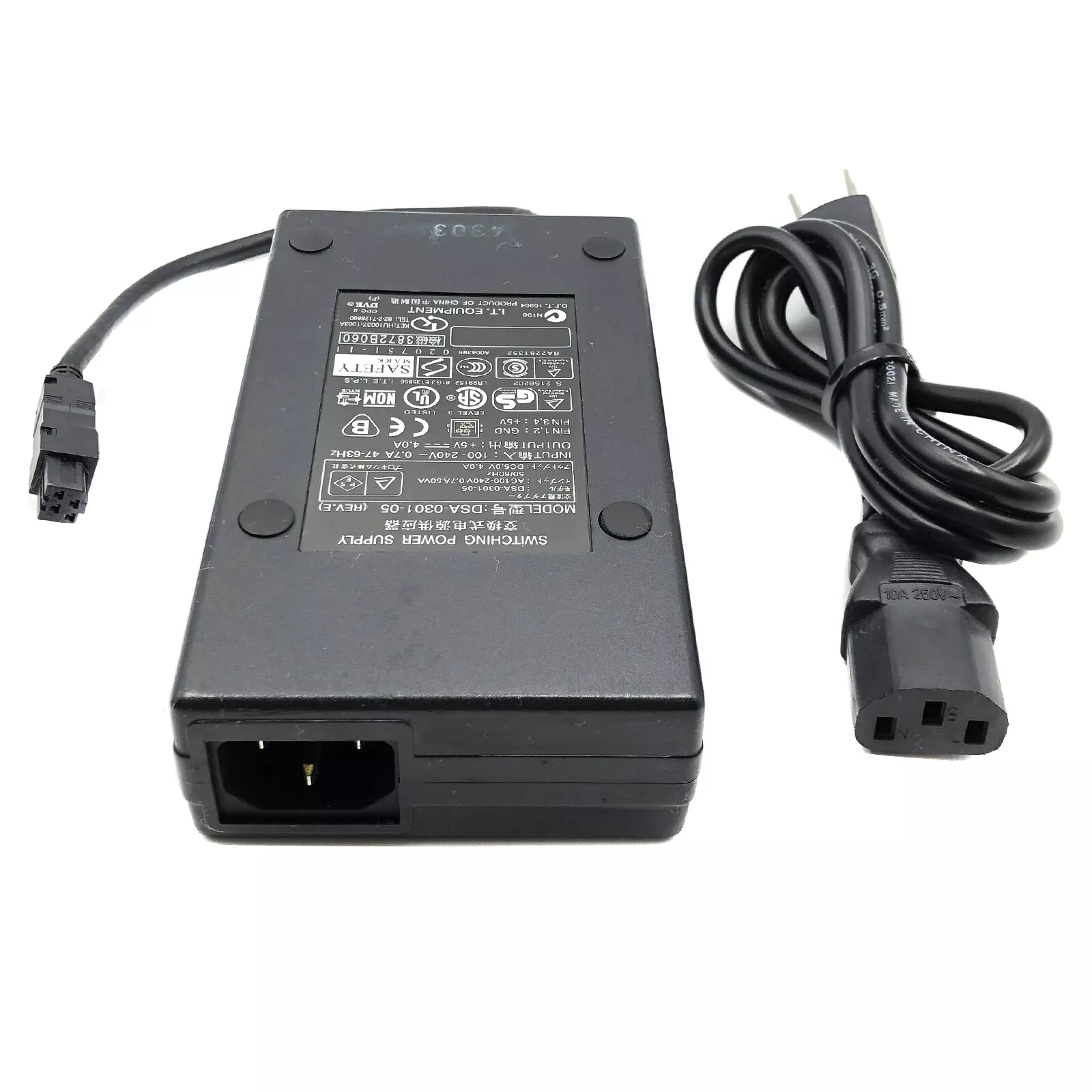 *Brand NEW*Genuine DVE +5V 4A 20W Switching AC ADAPTER Model DSA-0301-05 Power Supply - Click Image to Close